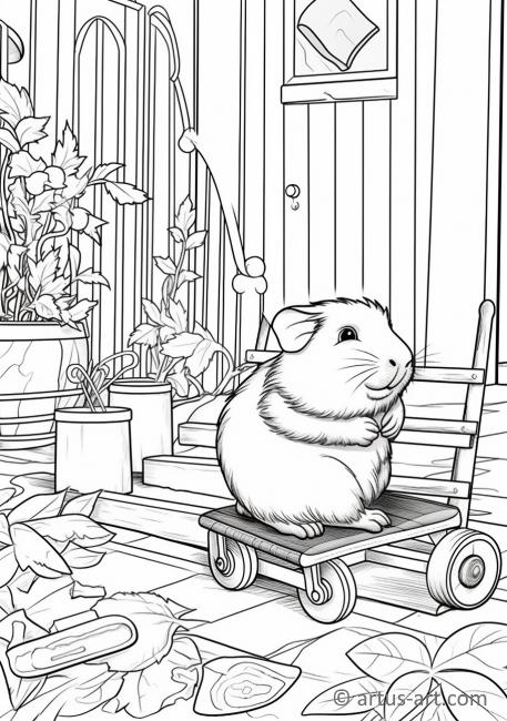 Guinea pig Coloring Page For Kids